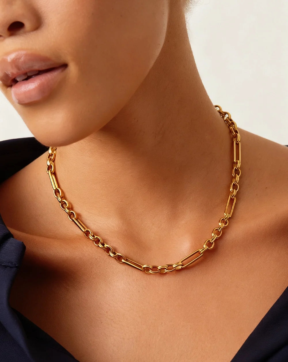 18K Gold Vermeil Axiom Chain Necklace - View 2