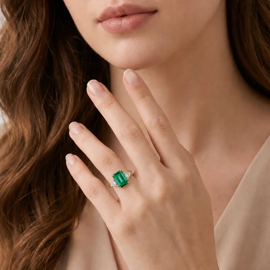 Eleonora’s Verdure | 3CT Emerald Engagement Ring