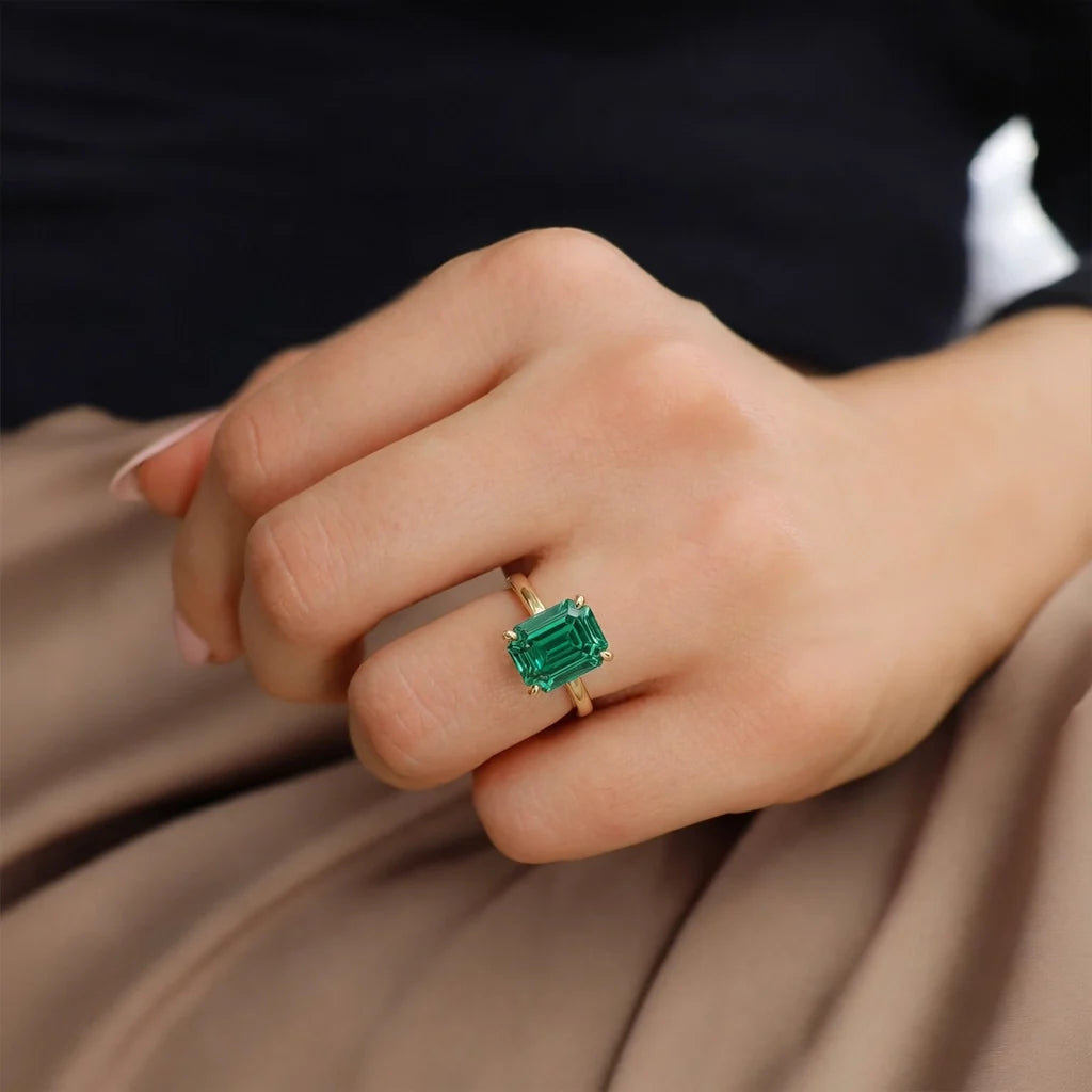 Celia’s Velvet | 3CT Vintage Emerald Engagement Ring