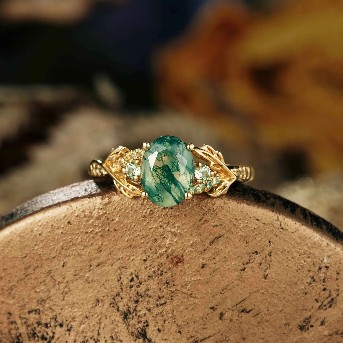 Oval Cut Gold Engagement Rings By Nature Inspired Elena Design-Elena