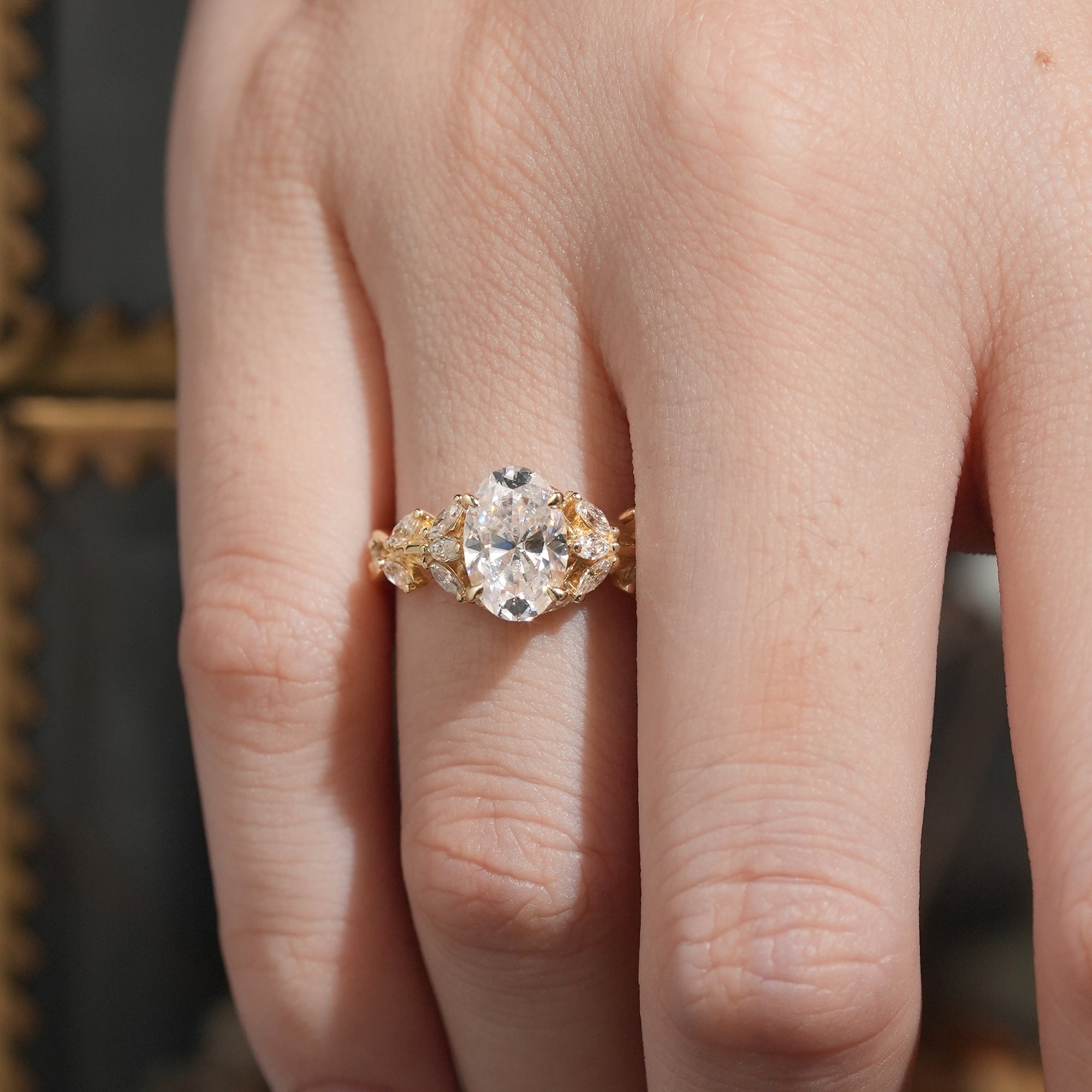 Oval Moissanite Engagement Ring-Calista