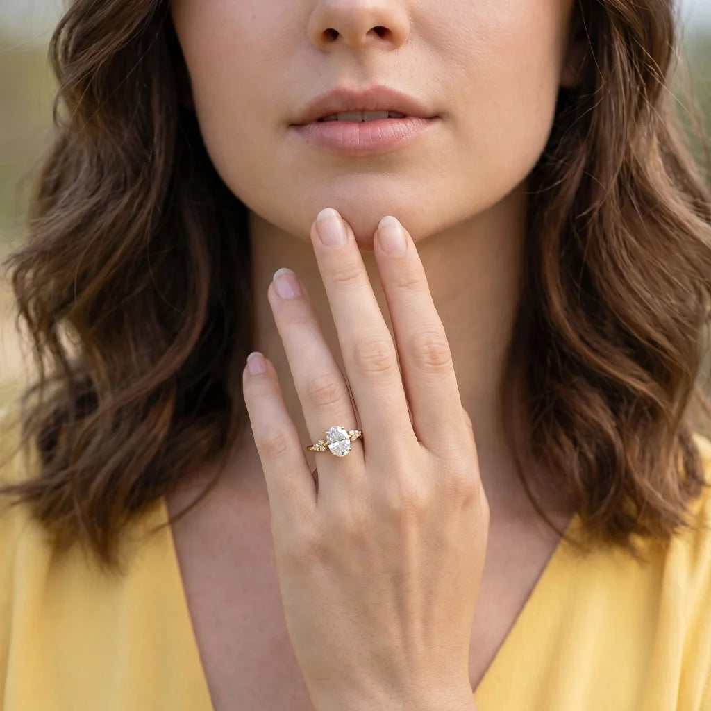 Nova’s Radiance | 2CT Oval Cut Diamond Engagement Ring
