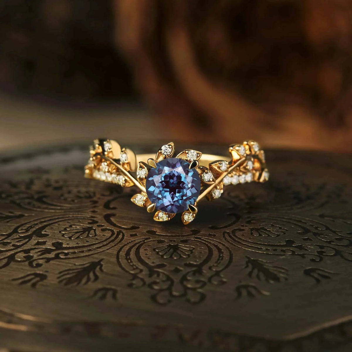 Windmill Inspired Alexandrite Ring
