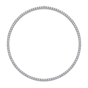 Sparkle Classic Silver Moissanite Tennis Chain Necklace-Unisex - View 4